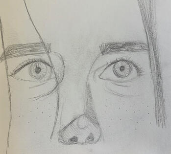 1/31/23 a close-up portrait of gerard way’s eyes